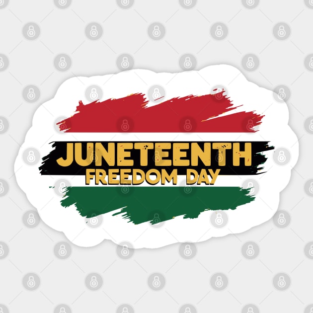 Juneteenth Freedom Day Pan African Sticker by UrbanLifeApparel